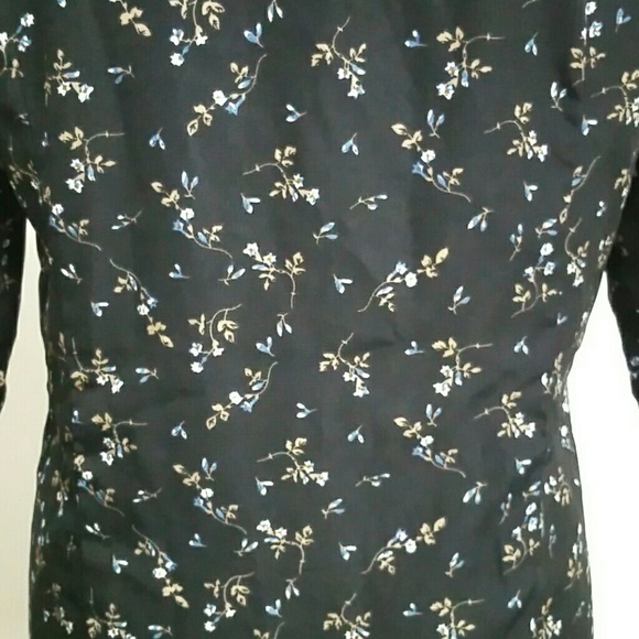 Navy floral print shirt dress - Picture 5 of 6